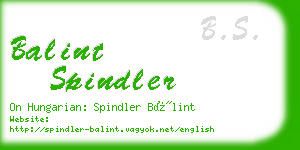 balint spindler business card